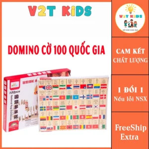 Đồ Chơi Domino 100 Lá Cờ Các Quốc Gia Trên Thế Giới – Domino Cờ 100 Nước Rèn Luyện Trí Nhớ Cho Bé