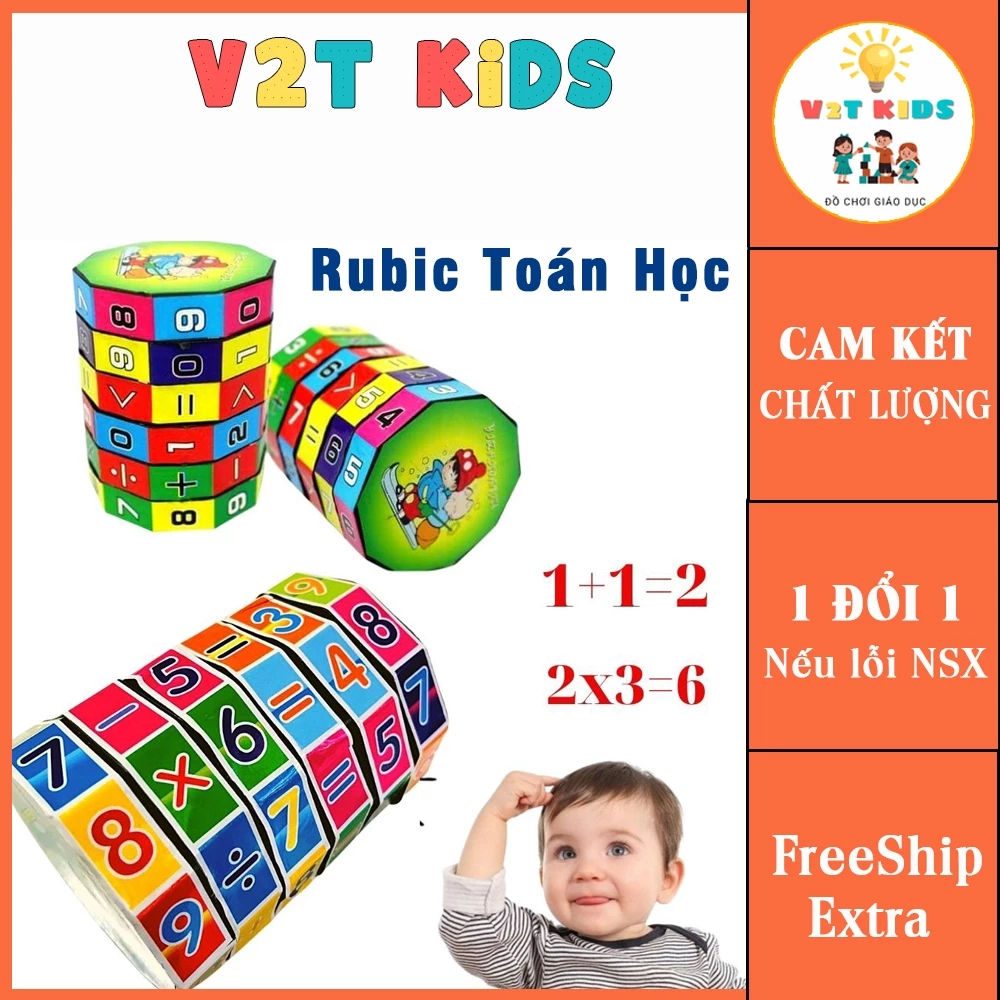 Đồ Chơi Rubic Toán Học – Rubik Cho Bé Làm Quen Các Phép Tính Cộng, Trừ, Nhân, Chia
