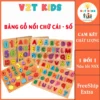 Bảng Chữ Cái Tiếng Việt Cho Bé – Bảng Gỗ Nổi Chữ Cái Và Số Cho Bé Làm Quen Chữ Cái Và Số 30x22cm