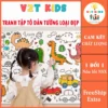 Tranh Cuộn Tô Màu Dán Tường Cho Bé Loại Đẹp – Tranh Decal Tập Tô Màu Dán Tường 3M