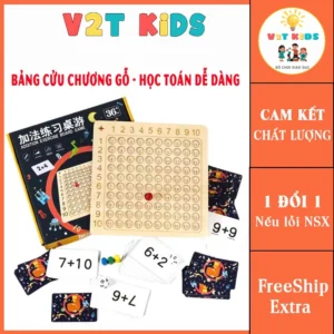 Bảng Cửu Chương Gỗ Học Bảng Cửu Chương Nhanh – Đồ Chơi Giáo Dục Cho Bé Làm Quen Với Toán Học