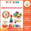 Combo 6 Món Đồ Chơi Gỗ Montessori Hàng Đẹp – Đồ Chơi Gỗ Phát Triển Tư Duy Cho Bé