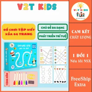 Combo Tập Tô Vẽ Thông Minh Xóa Được 64 Trang – Viết Xóa 64 Trang Tặng Kèm Bút