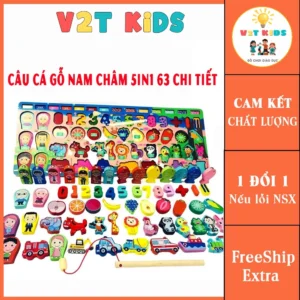 Bảng Gỗ Số Câu Cá Thông Minh 5in1 63 Chi Tiết Cho Bé – Đồ Chơi Gỗ Phát Triển Trí Tuệ