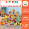[Hộp Đẹp] Bộ Lắp Ghép Xếp Hình Khối Xây Dựng Vuông Nhựa ABS Xịn 150 Chi Tiết Triển Trí Thông Minh