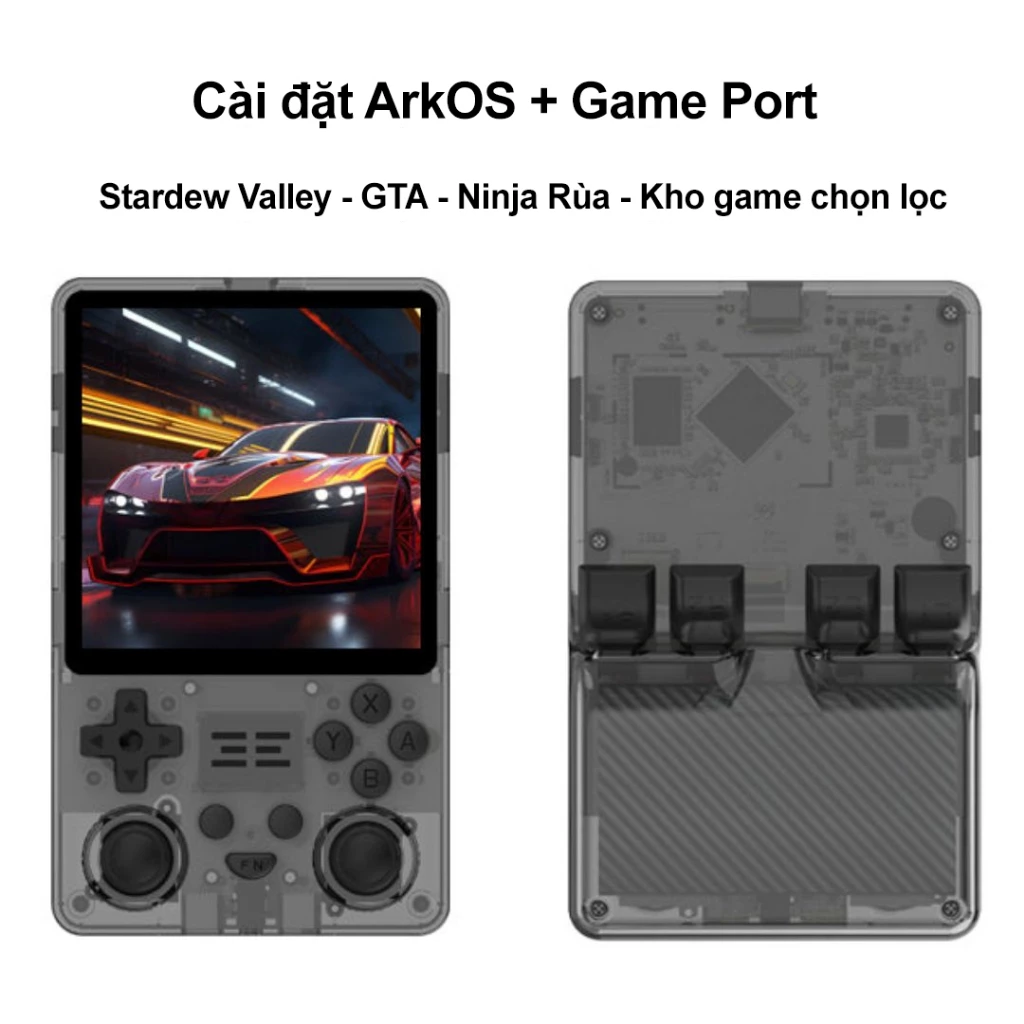 Máy chơi game cầm tay Powkiddy RGB20sx giá rẻ cấu hình mạnh chơi đến PSP cơ bản | MAME N64 PS1 NEOGEO GBA NES | IZZYGAME