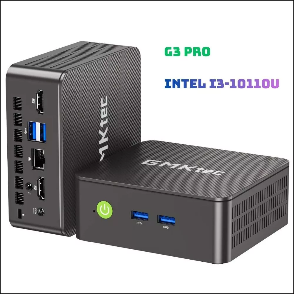 Mini pc GMKTec G3 Pro chính hãng, i3-10110u đời cao, phục vụ văn phòng, đồ họa nhẹ, giải trí video 4k | izzygame