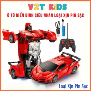 Ô Tô Biến Hình Robot Loại Xịn - Nhựa ABS Cứng Cáp, Có Điều Khiển Từ Xa, Pin Sạc Lại Sau Khi Sử Dụng