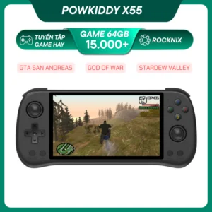 Powkiddy X55 Máy Chơi Game Cầm Tay, Chip RK3566, Màn hình 5.5 Inch, Wifi
