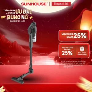 Máy hút bụi cầm tay Sunhouse SHD3311 - Lực hút 15.500Pa - Bộ lọc kép Inox & HEPA