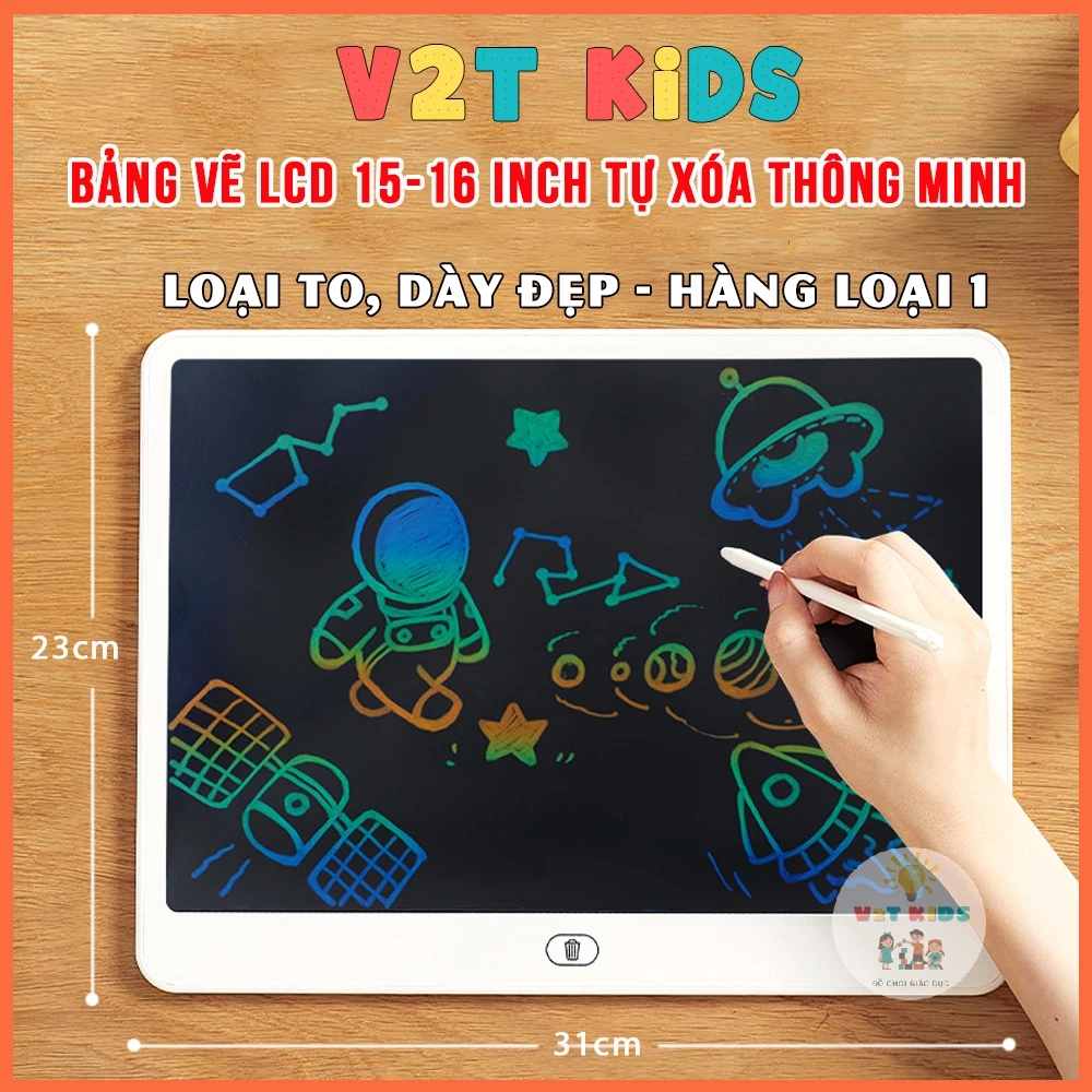 Bảng Viết Tự Xóa LCD - Bảng Vẽ Điện Tử Thông Minh Tự Xóa Phát Triển Tư Duy Sáng Tạo