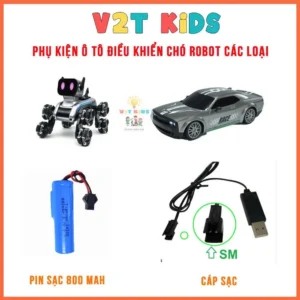 Phụ Kiện Đồ Chơi Ô Tô, Chó Robot Điều Khiển Từ Xa - Pin Sơ Cua, Dây Sạc PIN