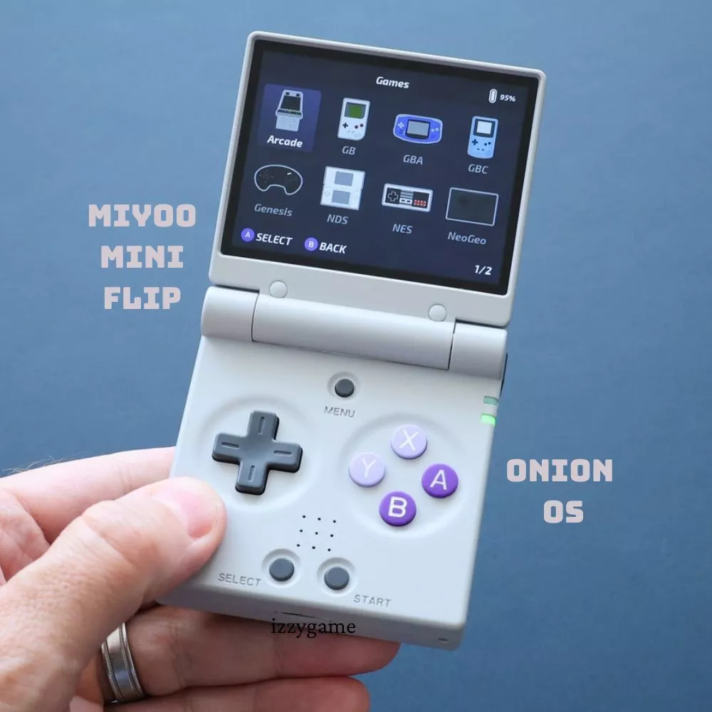 Miyoo mini flip đáng mong chờ đã có mặt, cực kỳ nhỏ gọn, màn hình siêu đẹp, onion os siêu mượt | izzygame